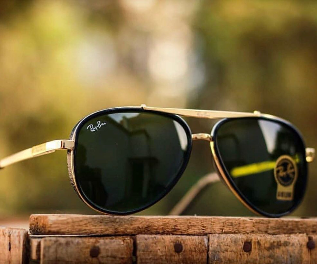 New Stylish Green & Gold 4414 Causal Latest Master Pcs Sunglass For Unisex.