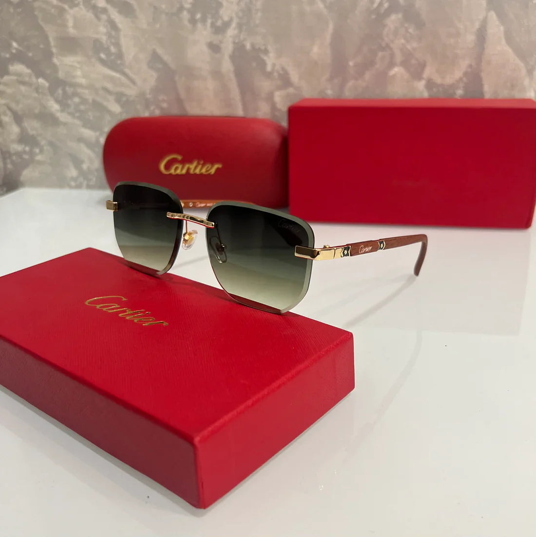 Green Brown Luxury Shade Premium Sunglasses