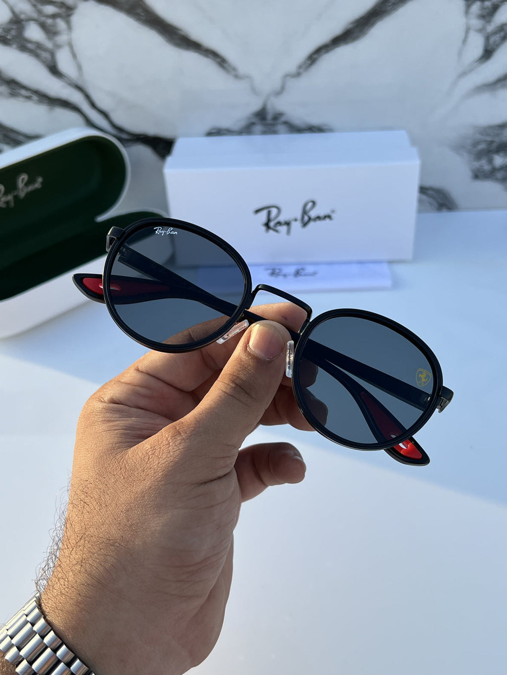 Ray Ban Fancy Sunglass For Daily Causal Evergreen UV Protected For Unisex