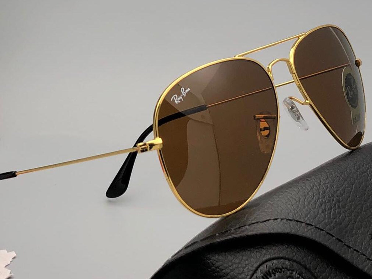 New Stylish Brown & Gold 3026 Wayfarer Master Pcs Sunglass For Unisex