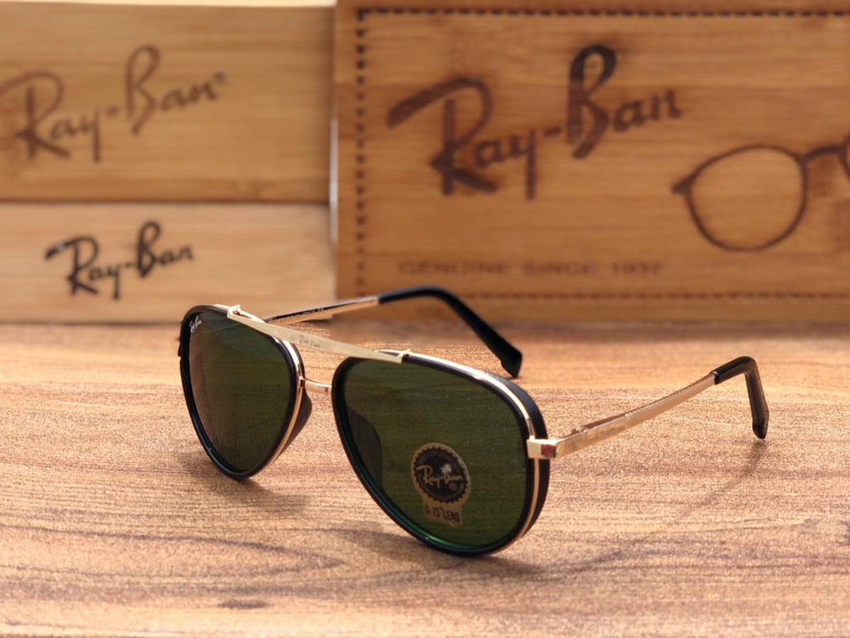 New Design Festival Special Green & Gold 4414 Master Pcs Sunglass For Men.