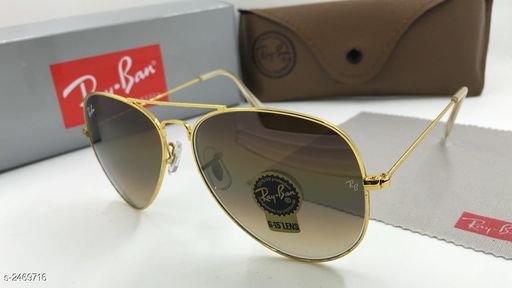New Stylish Design Brown Shade & Gold 3422 Fancy Aviator Bridge Master Pcs Sunglasses For Men.