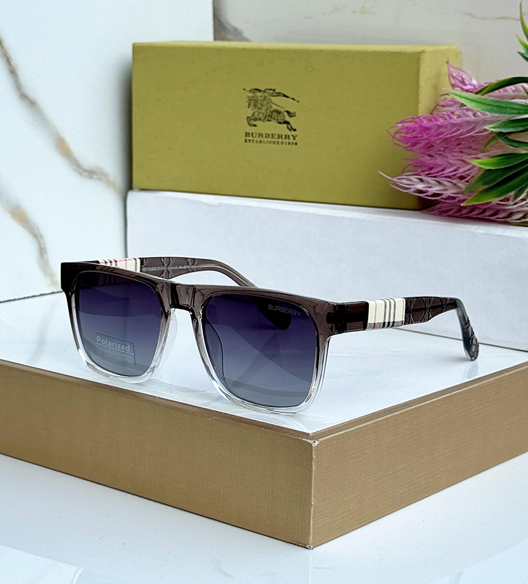 Gradient Sunglasses with Check Pattern