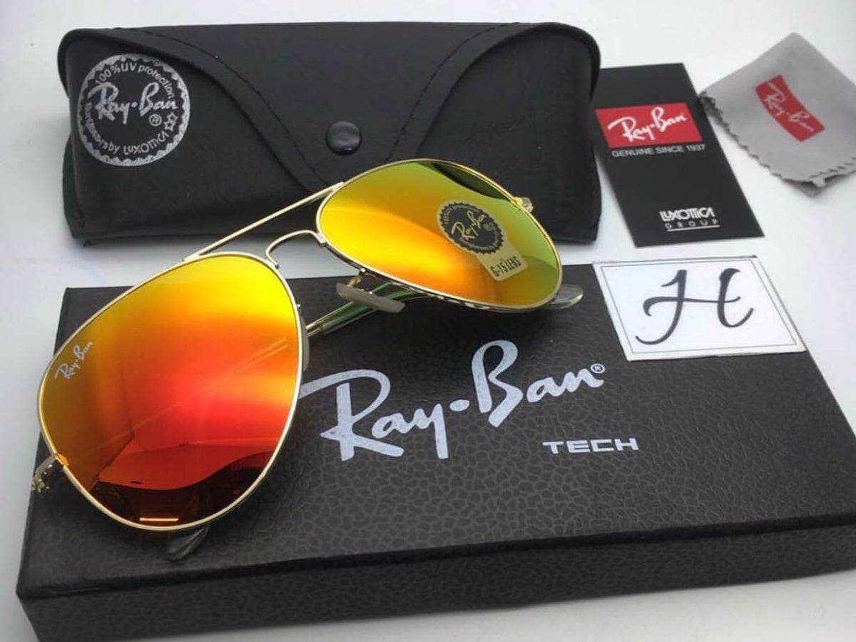 New Stylish Orange & Gold 3026 Wayfarer Master Pcs Sunglass For Unisex