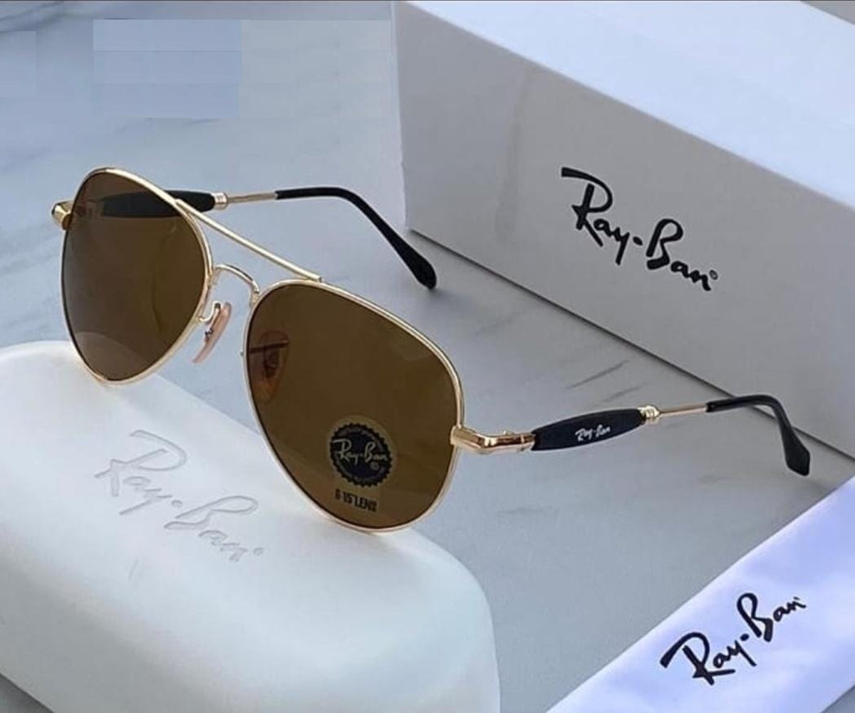 New Luxury Brown & Gold 3517 Oval Vintage Master Pcs Sunglass For Unisex.