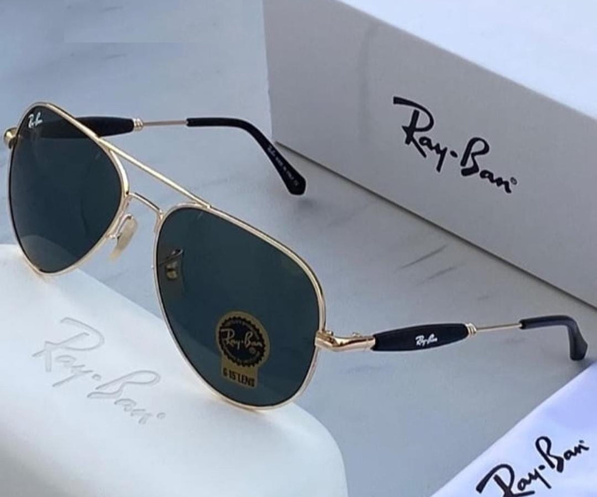 New Luxury Black & Gold 3517 Oval Vintage Master Pcs Sunglass For Unisex.