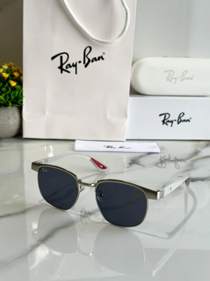 Ray Ban Slant Silver Black Sunglass For Daily Causal Evergreen UV Protected For Unisex