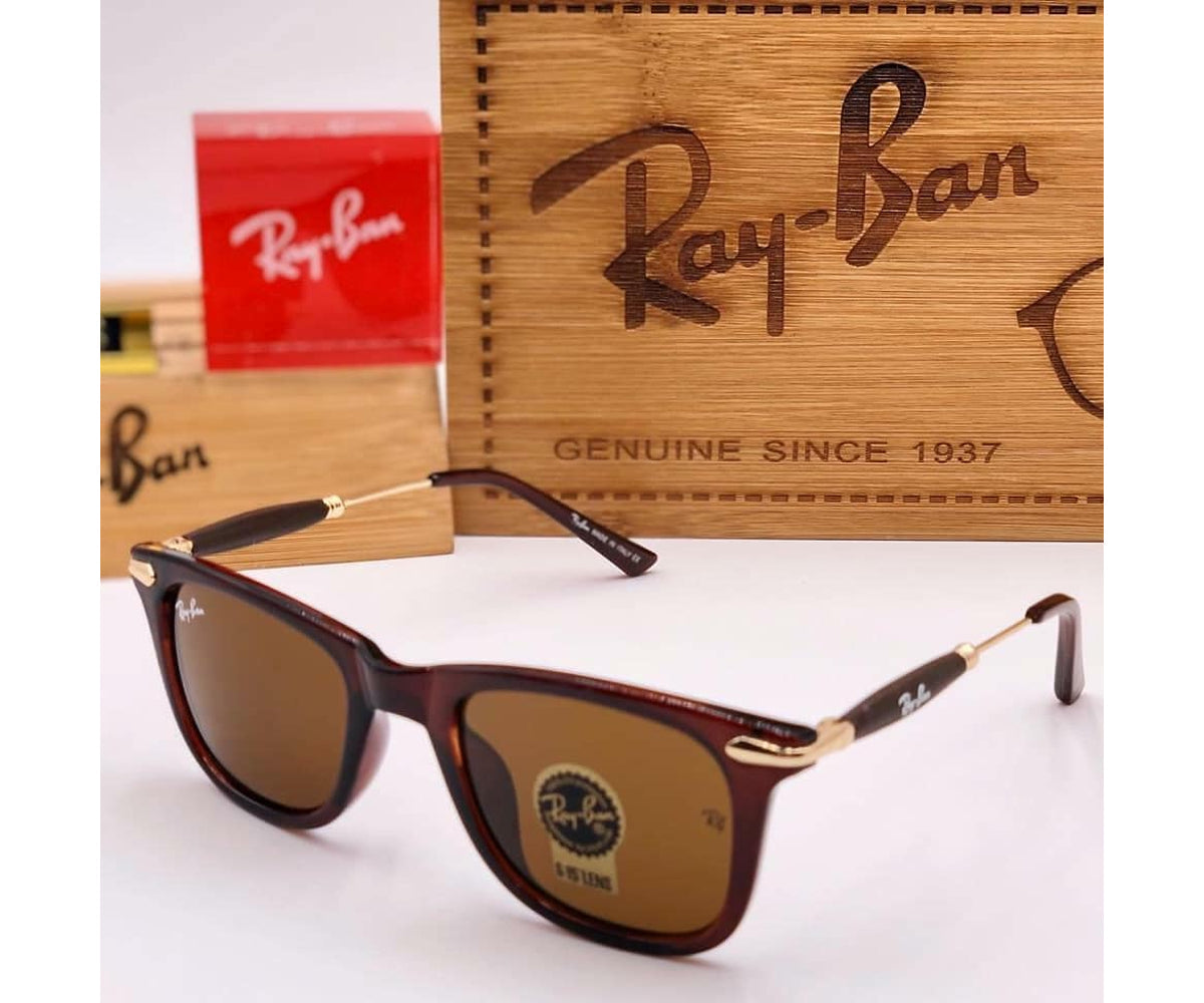 New Stylish Brown & Gold 2148 Wayfarer Master Pcs Sunglass For Unisex