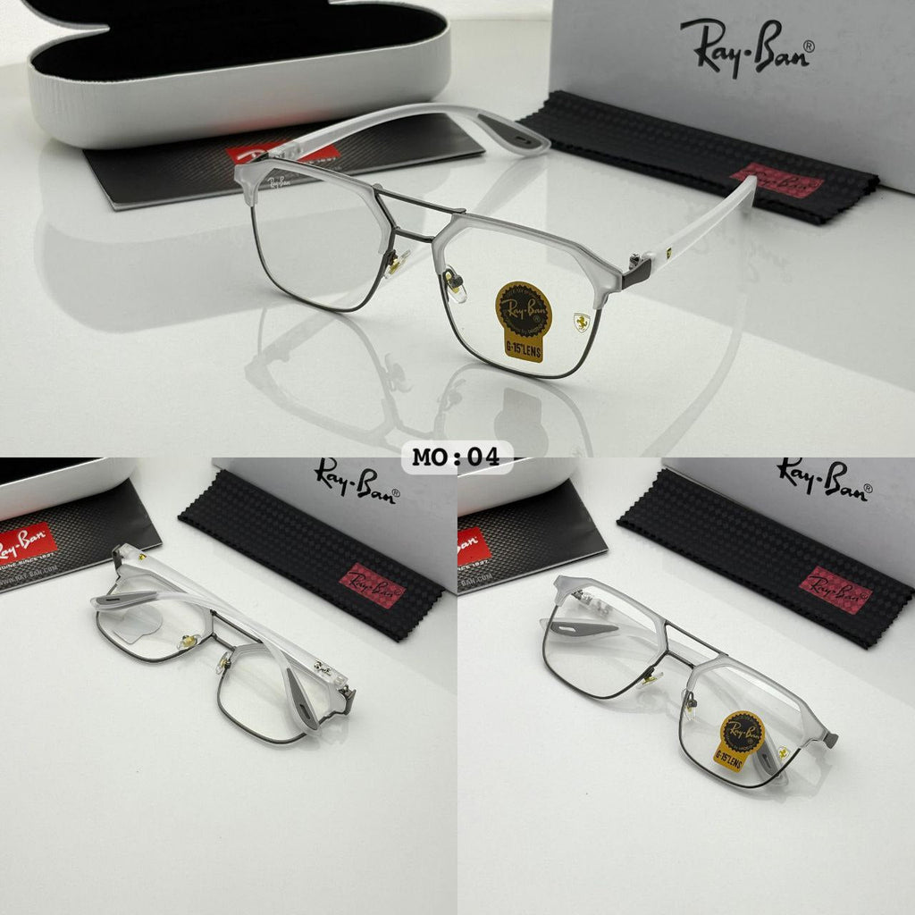 Ray Ban White Clear Sunglass For Daily Causal Evergreen UV Protected For Unisex.